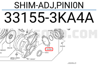 Nissan 331553KA4A SHIM-ADJ,PINI0N