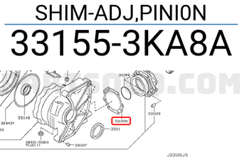 Nissan 331553KA8A SHIM-ADJ,PINI0N