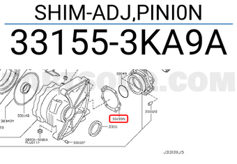 Nissan 331553KA9A SHIM-ADJ,PINI0N
