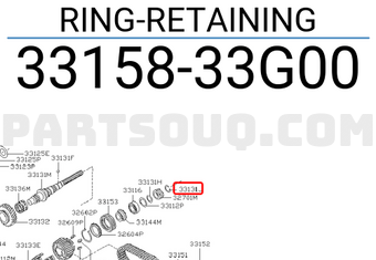 Nissan 3315833G00 RING-RETAINING