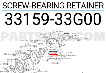Nissan 3315933G00 SCREW-BEARING RETAINER