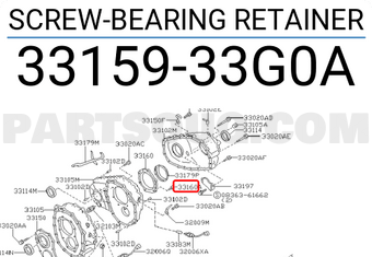 Nissan 3315933G0A SCREW-BEARING RETAINER