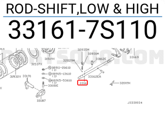 Nissan 331617S110 ROD-SHIFT,LOW & HIGH