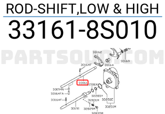 Nissan 331618S010 ROD-SHIFT,LOW & HIGH