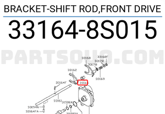Nissan 331648S015 BRACKET-SHIFT ROD,FRONT DRIVE