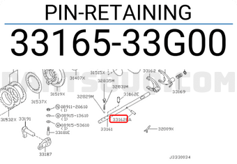 Nissan 3316533G00 PIN-RETAINING