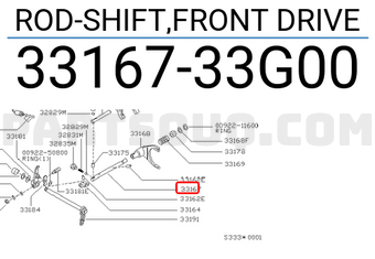 Nissan 3316733G00 ROD-SHIFT,FRONT DRIVE