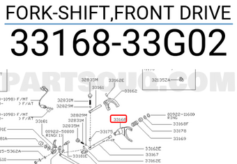 Nissan 3316833G02 FORK-SHIFT,FRONT DRIVE
