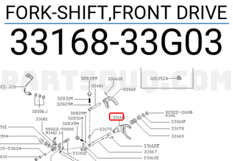 Nissan 3316833G03 FORK-SHIFT,FRONT DRIVE