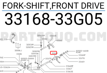 Nissan 3316833G05 FORK-SHIFT,FRONT DRIVE