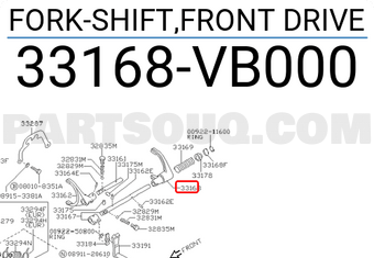 Nissan 33168VB000 FORK-SHIFT,FRONT DRIVE