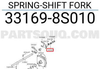 Nissan 331698S010 SPRING-SHIFT FORK