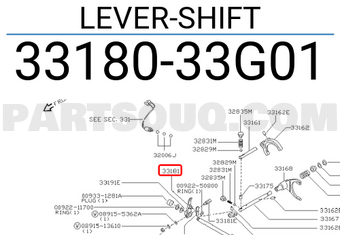 Nissan 3318033G01 LEVER-SHIFT