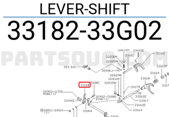 Nissan 3318233G02 LEVER-SHIFT