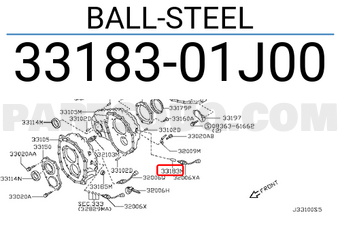 Nissan 3318301J00 BALL-STEEL