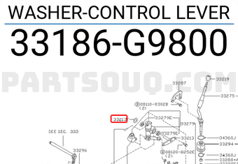 Nissan 33186G9800 WASHER-CONTROL LEVER