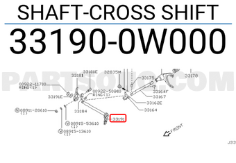 Nissan 331900W000 SHAFT-CROSS SHIFT