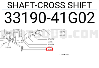 Nissan 3319041G02 SHAFT-CROSS SHIFT