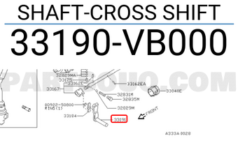 Nissan 33190VB000 SHAFT-CROSS SHIFT