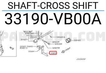Nissan 33190VB00A SHAFT-CROSS SHIFT