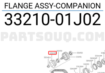 Nissan 3321001J02 FLANGE ASSY-COMPANION