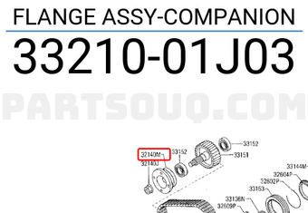 Nissan 3321001J03 FLANGE ASSY-COMPANION