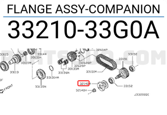 Nissan 3321033G0A FLANGE ASSY-COMPANION