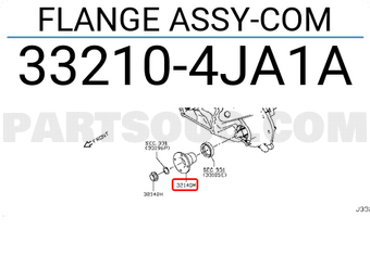 Nissan 332104JA1A FLANGE ASSY-COM
