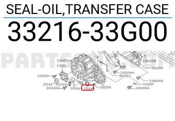 Nissan 3321633G00 SEAL-OIL,TRANSFER CASE