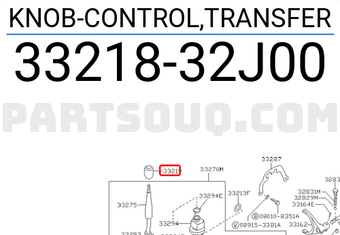 Nissan 3321832J00 KNOB-CONTROL,TRANSFER