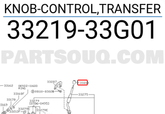 Nissan 3321933G01 KNOB-CONTROL,TRANSFER