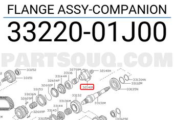 Nissan 3322001J00 FLANGE ASSY-COMPANION