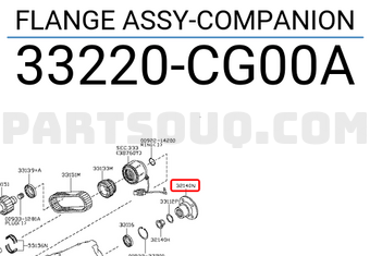 Nissan 33220CG00A FLANGE ASSY-COMPANION