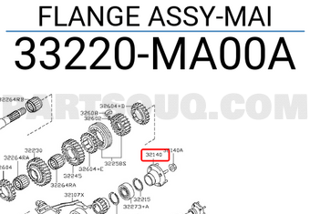 Nissan 33220MA00A FLANGE ASSY-MAI