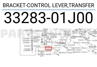 Nissan 3328301J00 BRACKET-CONTROL LEVER,TRANSFER