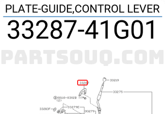 Nissan 3328741G01 PLATE-GUIDE,CONTROL LEVER