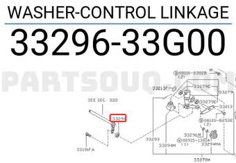 Nissan 3329633G00 WASHER-CONTROL LINKAGE