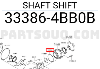Nissan 333864BB0B SHAFT SHIFT