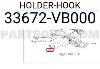 Nissan 33672VB000 HOLDER-HOOK