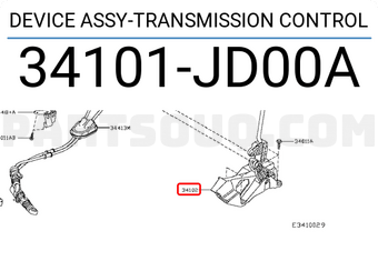 Nissan 34101JD00A DEVICE ASSY-TRANSMISSION CONTROL