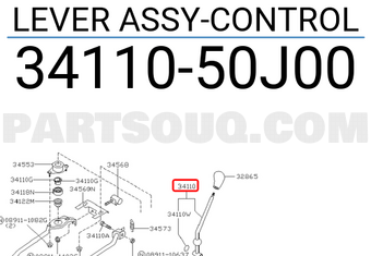 Nissan 3411050J00 LEVER ASSY-CONTROL