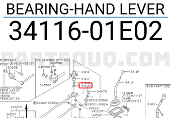 Nissan 3411601E02 BEARING-HAND LEVER