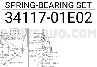 Nissan 3411701E02 SPRING-BEARING SET