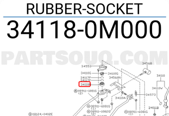 Nissan 341180M000 RUBBER-SOCKET
