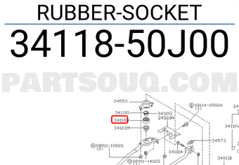 Nissan 3411850J00 RUBBER-SOCKET