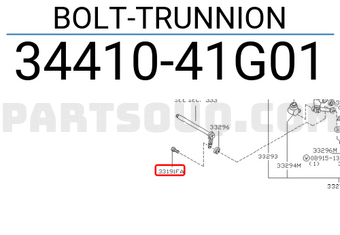 Nissan 3441041G01 BOLT-TRUNNION