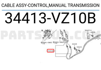 Genuine Manual Transmission Control Cable 34413-4Z710