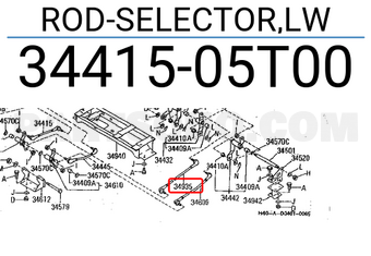 Nissan 3441505T00 ROD-SELECTOR,LW
