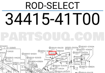 Nissan 3441541T00 ROD-SELECT