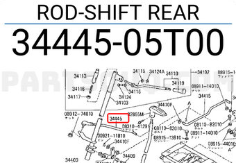 Nissan 3444505T00 ROD-SHIFT REAR